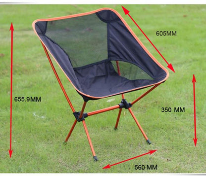 Ultralight Aluminum Alloy Folding Camping Camp Chair Outdoor Hiking Patio Backpacking Sky
